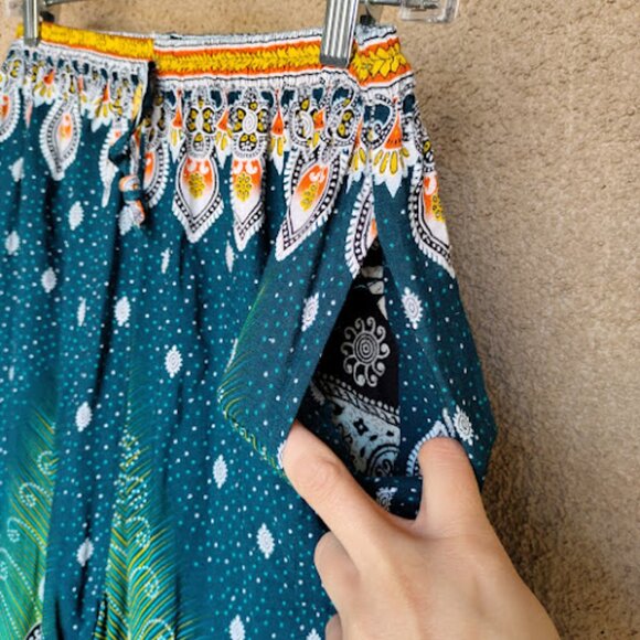 BAMBOO HOUSE Mandala Harem Pants Comfy Lightweight Festival Boho Yoga Hippie S - Picture 4 of 12